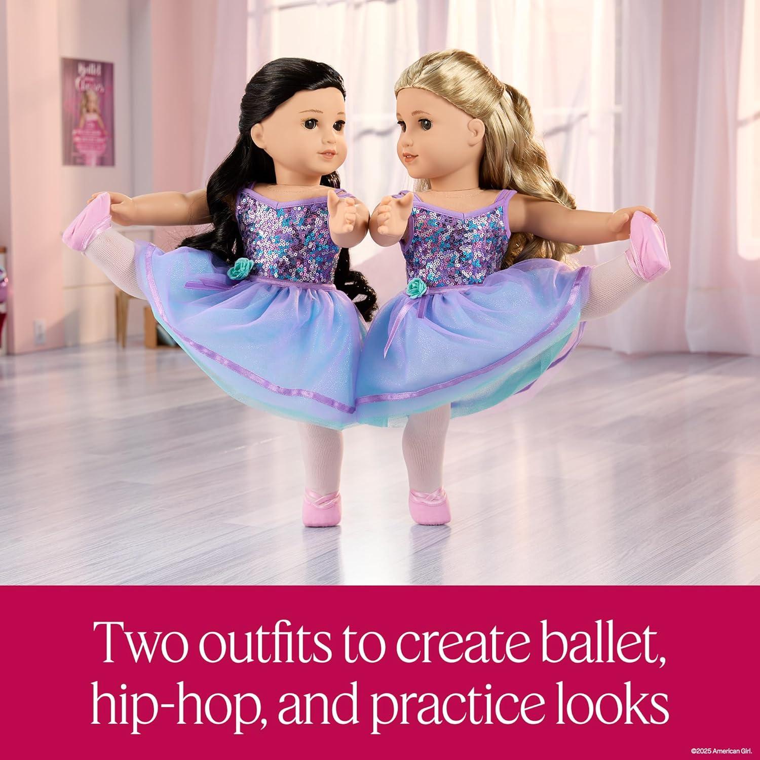 imageAmerican Girl Truly Me 111 Doll ampamp Dance All Day Set with Brown Eyes Wavy BlackBrown Hair Light Skin Ages 6