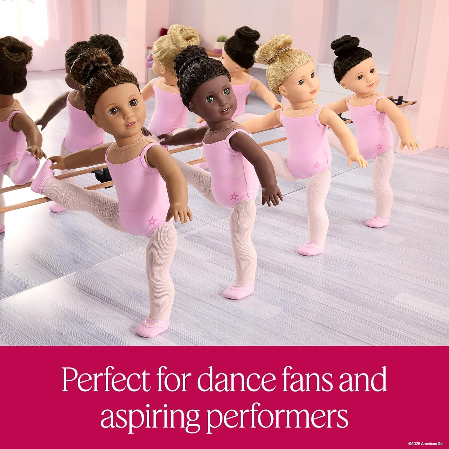 imageAmerican Girl Truly Me 127 Doll ampamp Dance All Day Set with Hazel Eyes Curly DarkBrown Hair Very Deep Skin Ages 6