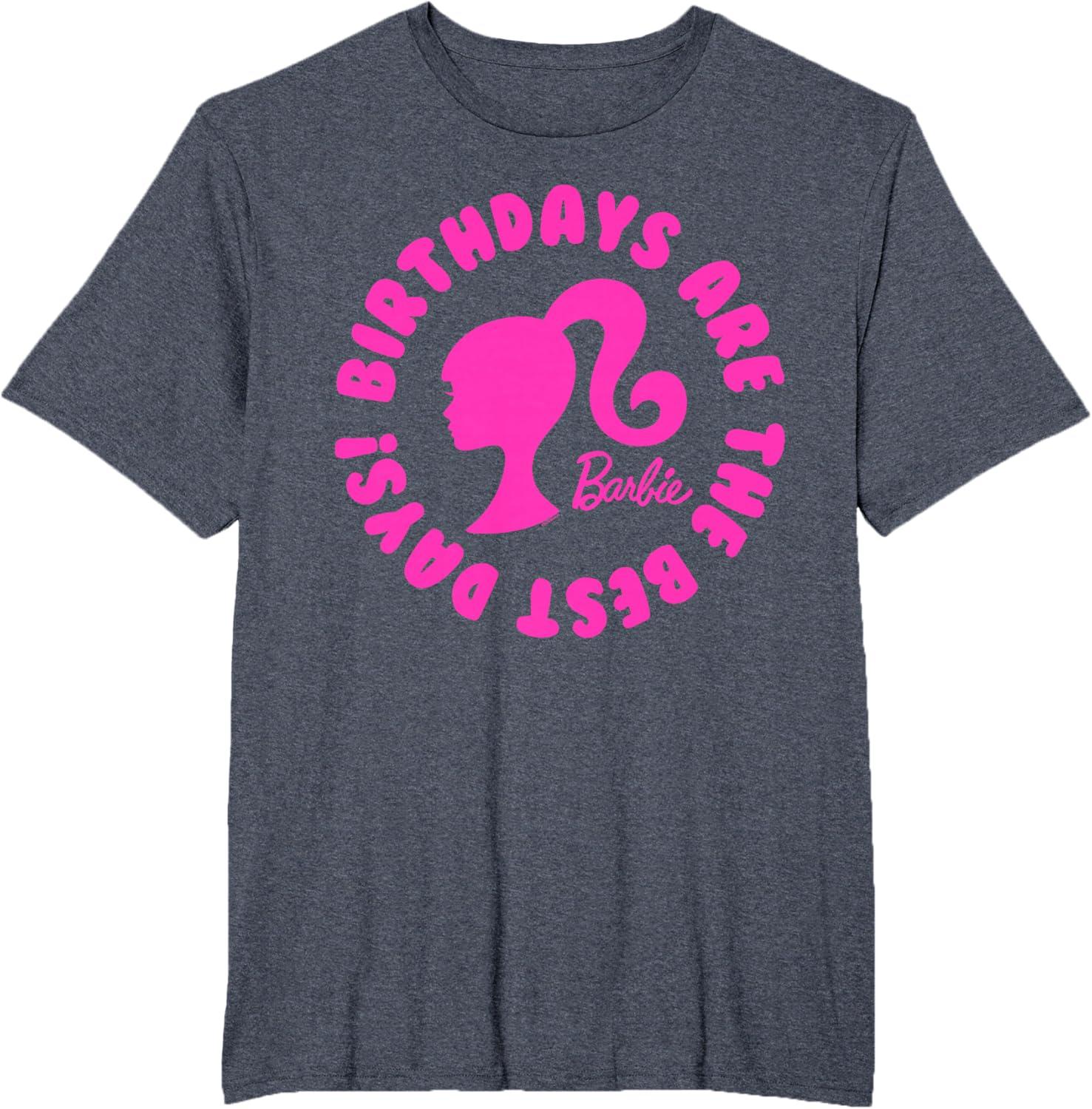 imageBarbie Birthdays are the Best Days TShirtHeather Blue