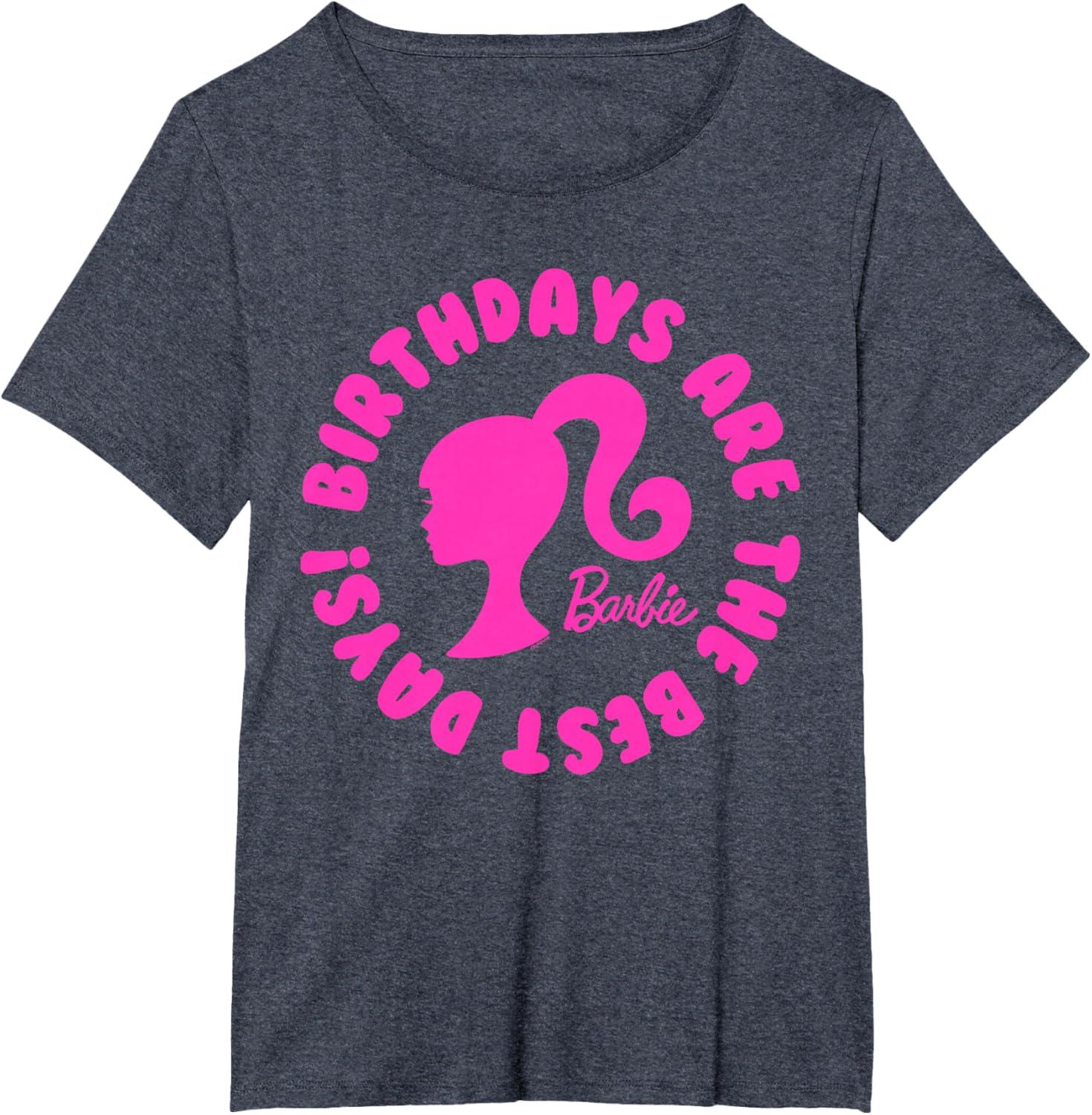 imageBarbie Birthdays are the Best Days TShirtHeather Blue
