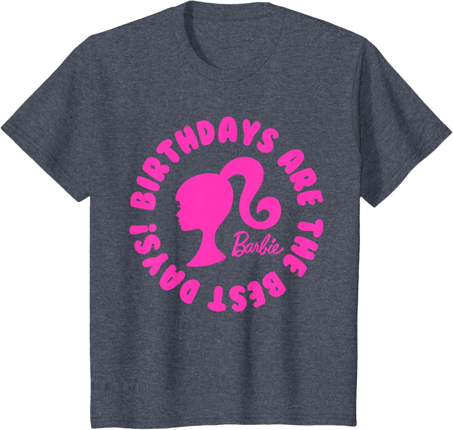 imageBarbie Birthdays are the Best Days TShirtHeather Blue