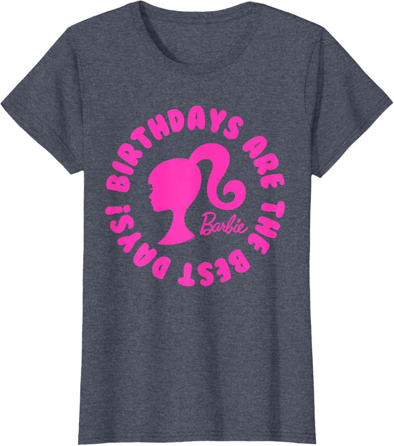 imageBarbie Birthdays are the Best Days TShirtHeather Blue