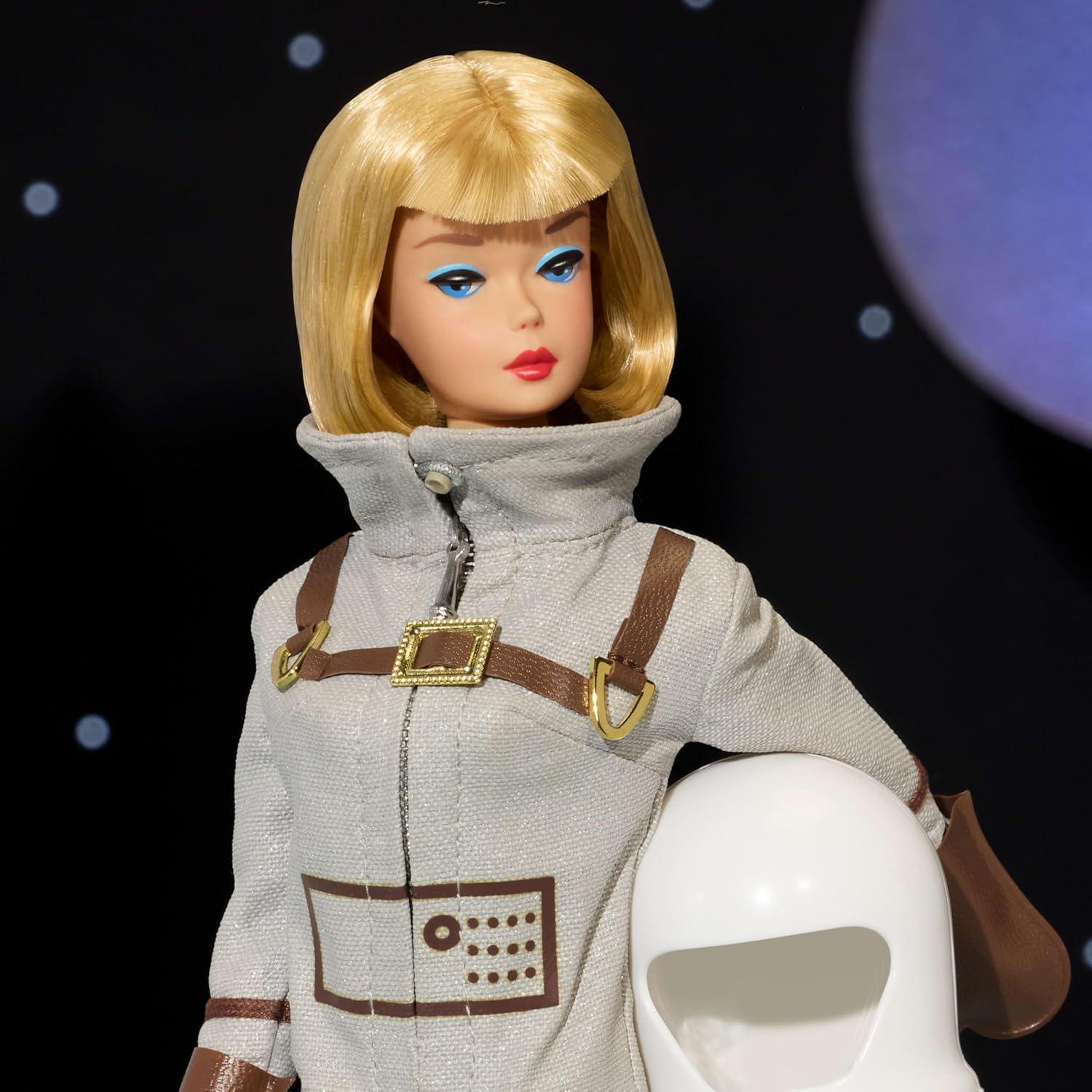 imageBarbie Miss Astronaut Doll Collectible with Silver Suit Space Boots ampamp Helmet Accessory 1965 Vintage Repro Amazon Exclusive