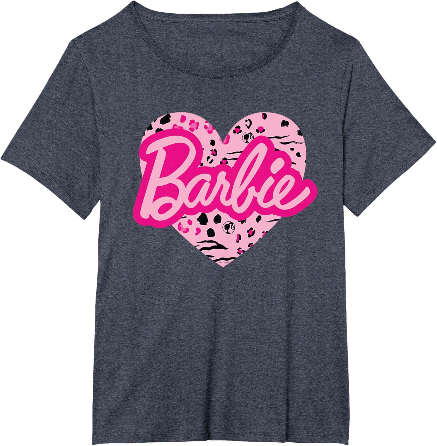 imageBarbie Patterned Heart Logo TShirtHeather Blue