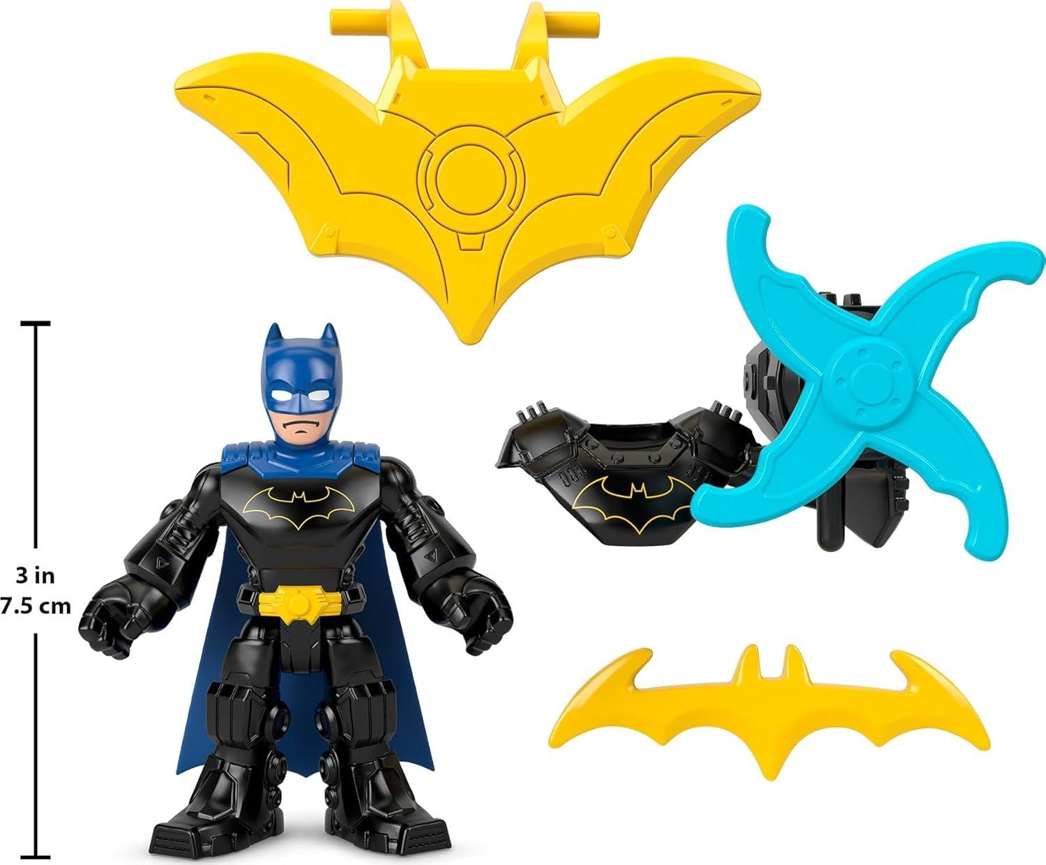 imageFisherPrice Imaginext DC Super Friends Metal Force Action Figure ampamp Accessories Set Includes 3inch Batman with Spinning Blade