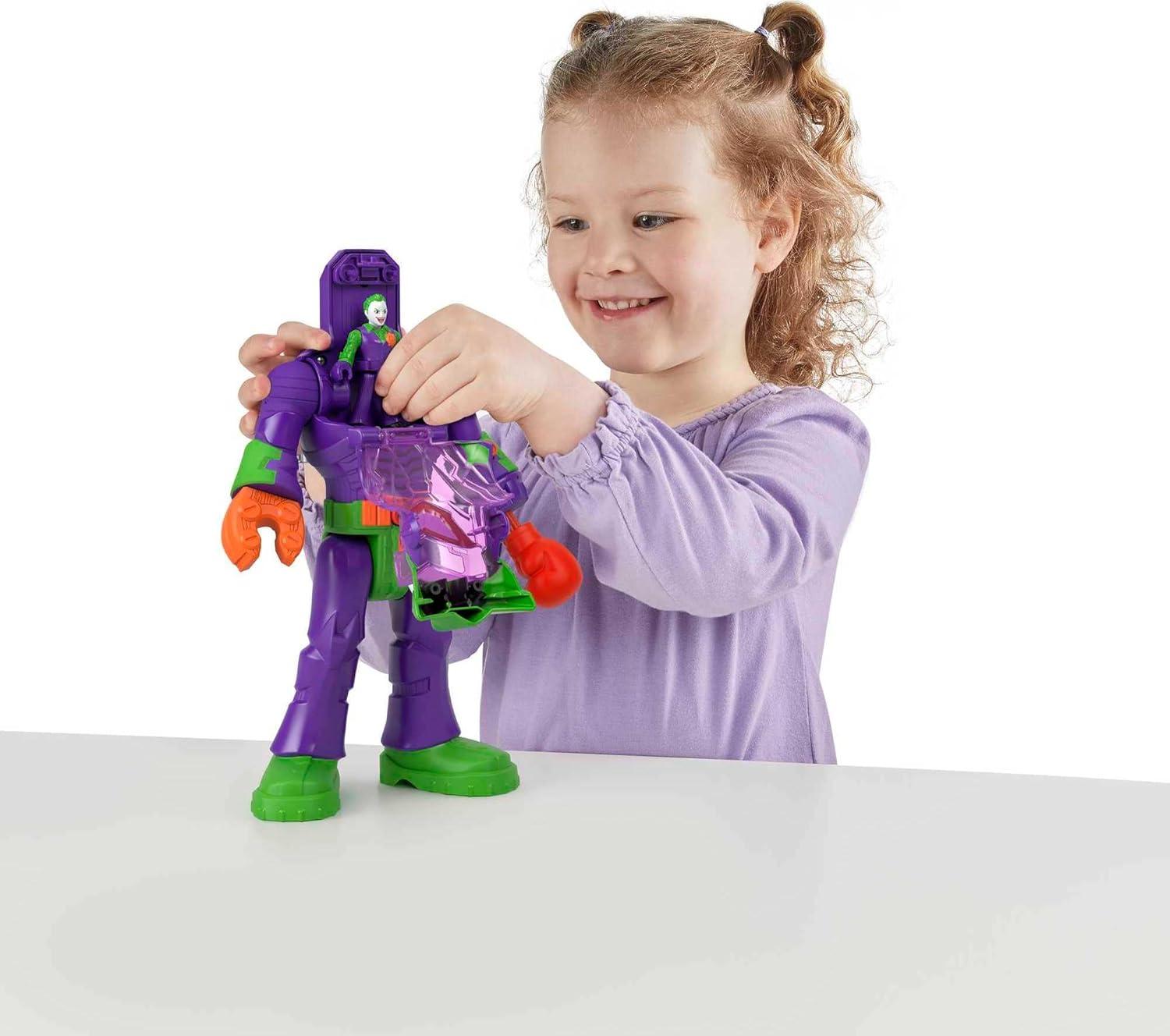 imageFisherPrice Imaginext DC Super Friends Robot Toy The Joker Insider ampamp LaffBot 12Inch with Lights Sounds ampamp Figure for Kids Ages 3 YearsGreen