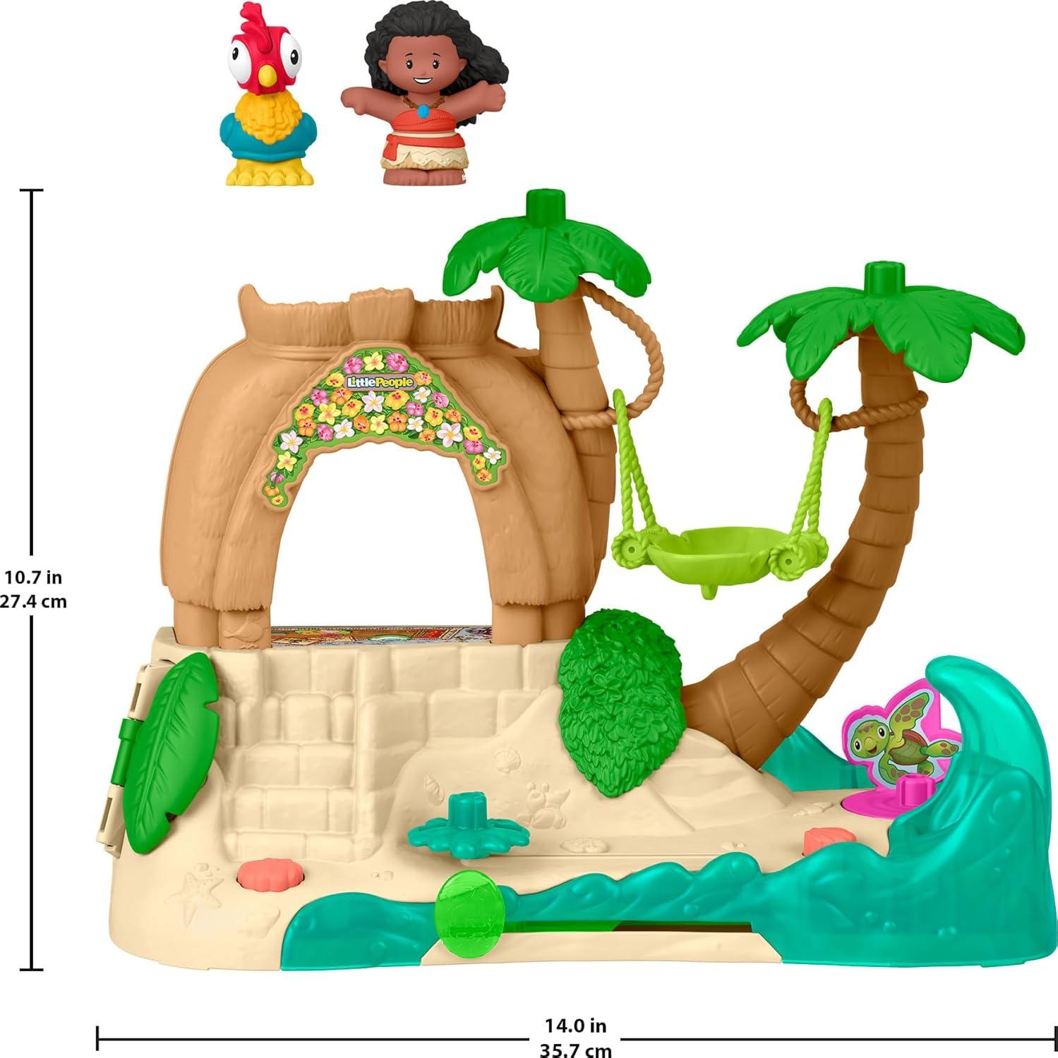 imageFisherPrice Little People Toddler Toy Disney Princess Moana Adventure Village Playset with Figures for Pretend Play Kids Ages 18 Months