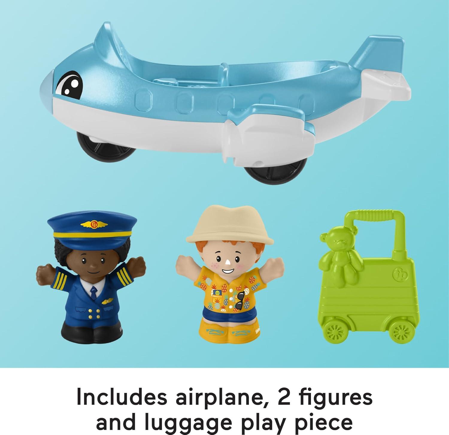 imageFisherPrice Little People Toddler Toy Everyday Adventures Airport Playset with Airplane for Preschool Pretend Play Ages 1 Years