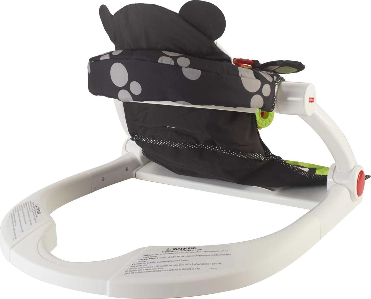 imageFisherPrice Portable Baby Chair SitMeUp Floor Seat With Developmental Toys ampamp Machine Washable Seat Pad Pacific Pebble1 Count Pack of 1