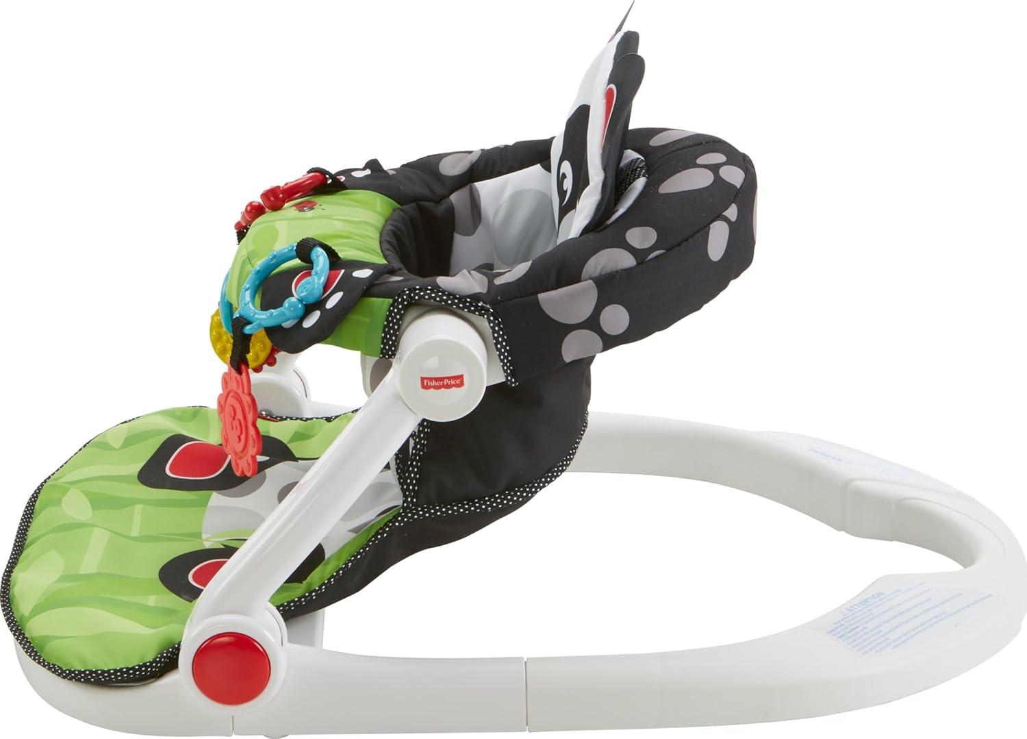 imageFisherPrice Portable Baby Chair SitMeUp Floor Seat With Developmental Toys ampamp Machine Washable Seat Pad Pacific Pebble1 Count Pack of 1