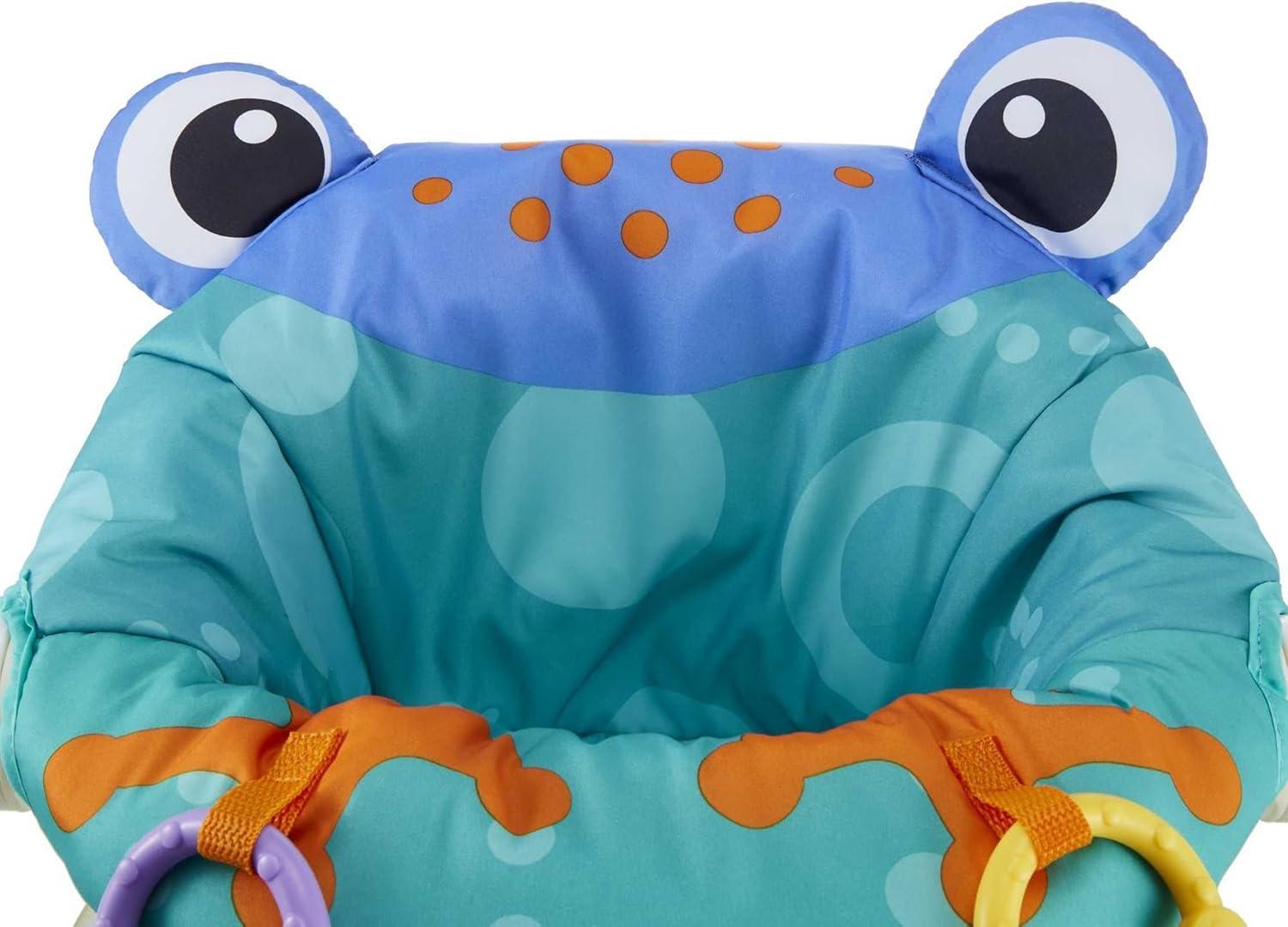 imageFisherPrice Portable Baby Chair SitMeUp Floor Seat With Developmental Toys ampamp Machine Washable Seat Pad Pacific Pebble1 Count Pack of 1