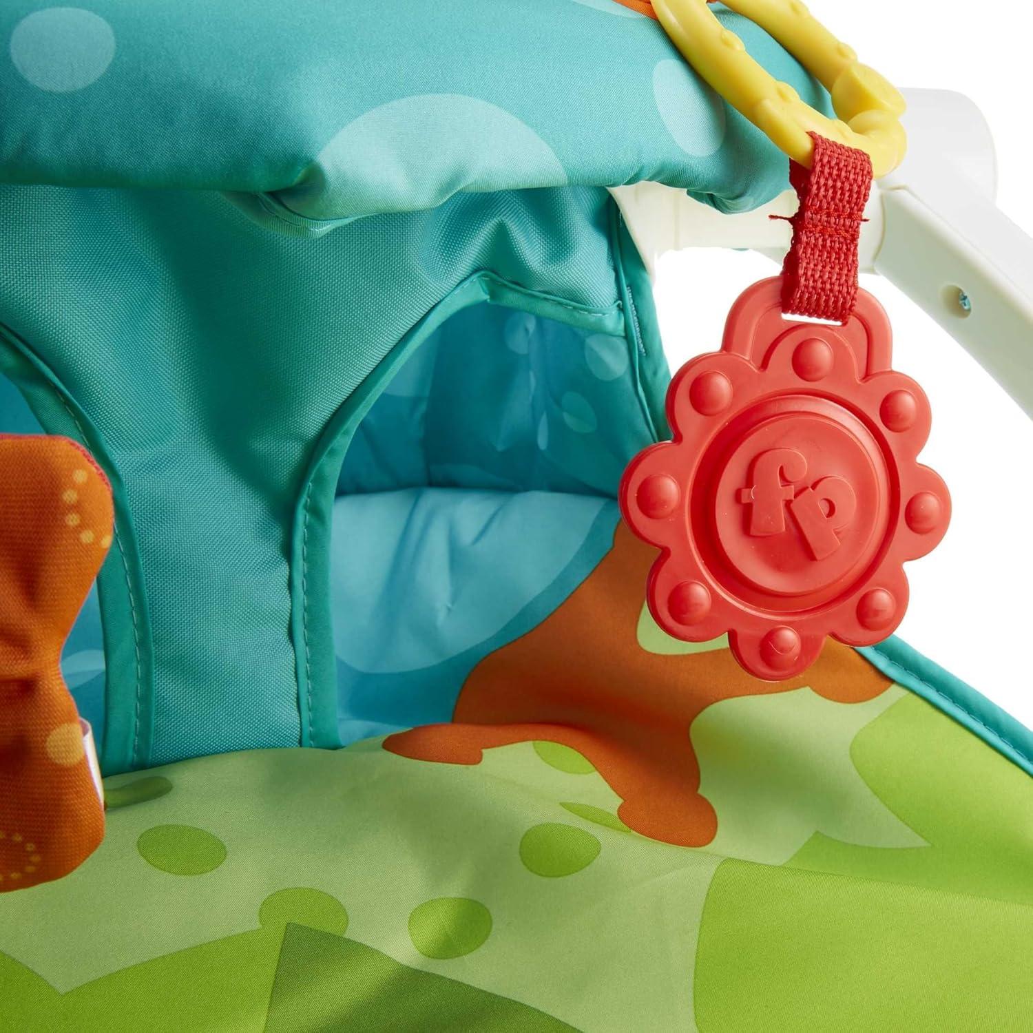 imageFisherPrice Portable Baby Chair SitMeUp Floor Seat With Developmental Toys ampamp Machine Washable Seat Pad Pacific Pebble1 Count Pack of 1