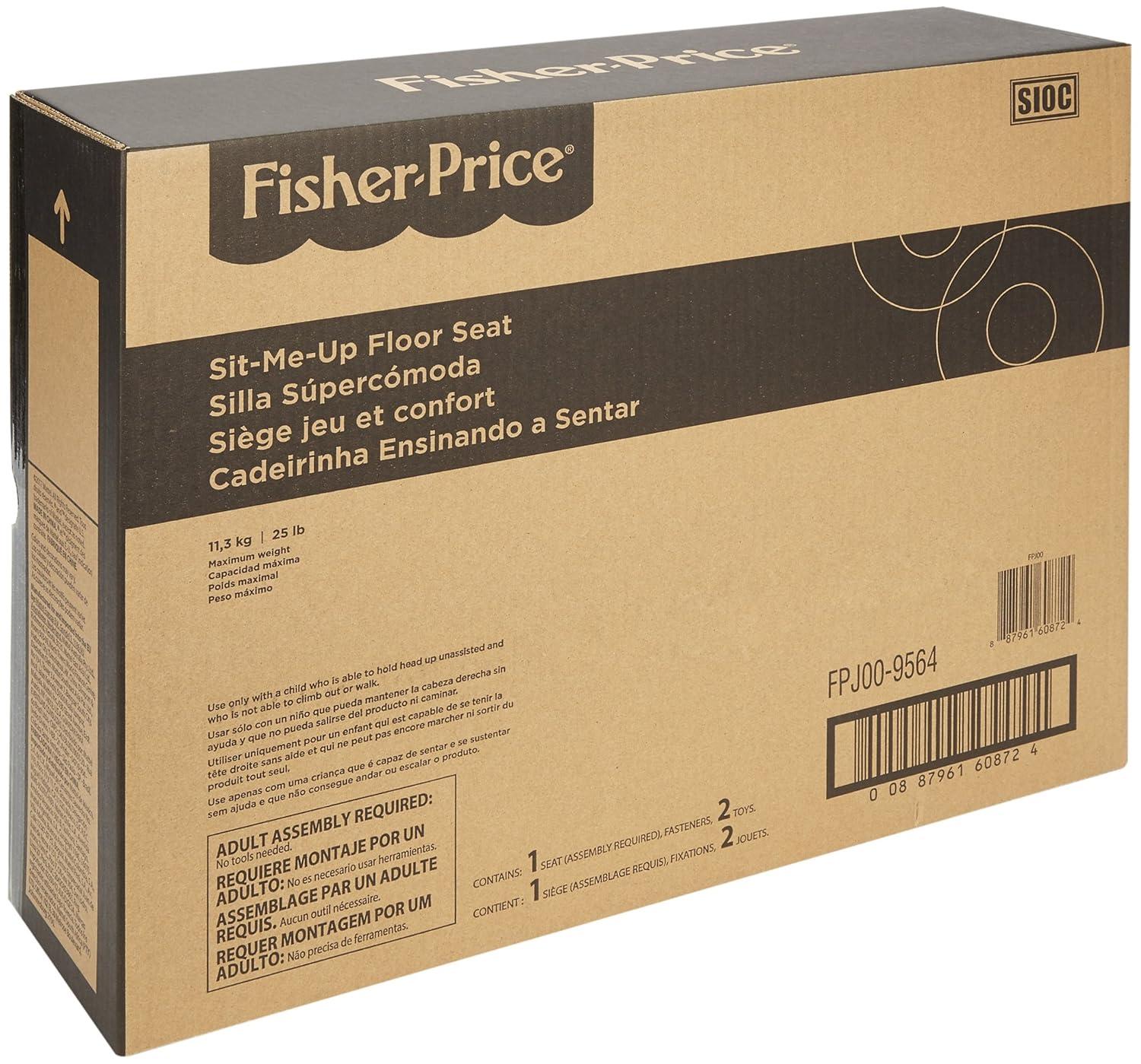 imageFisherPrice Portable Baby Chair SitMeUp Floor Seat With Developmental Toys ampamp Machine Washable Seat Pad Pacific Pebble1 Count Pack of 1