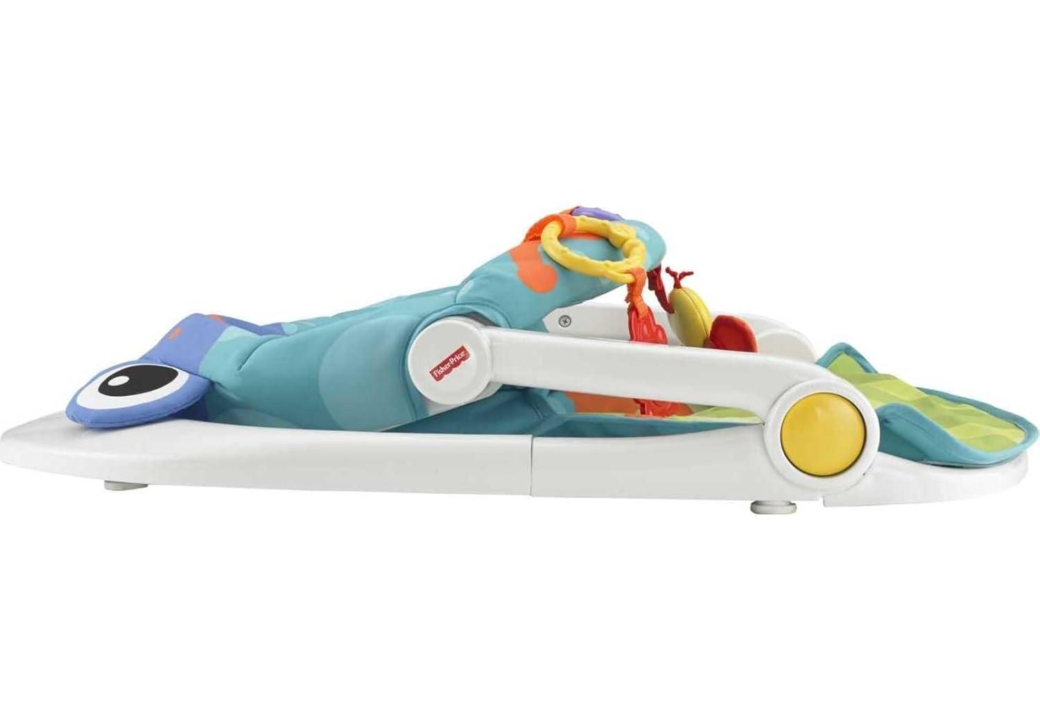 imageFisherPrice Portable Baby Chair SitMeUp Floor Seat With Developmental Toys ampamp Machine Washable Seat Pad Pacific Pebble1 Count Pack of 1