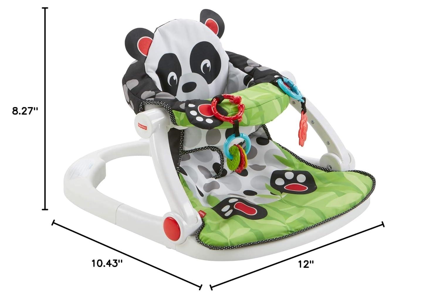 imageFisherPrice Portable Baby Chair SitMeUp Floor Seat With Developmental Toys ampamp Machine Washable Seat Pad Pacific Pebble1 Count Pack of 1
