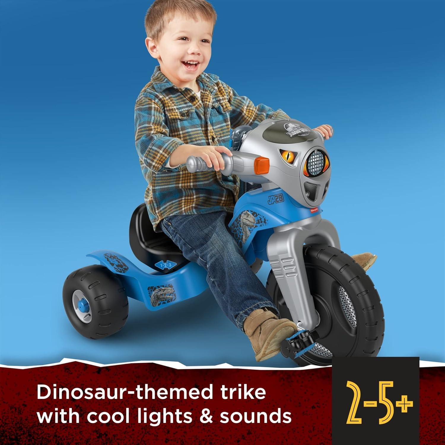 imageFisherPrice Toddler Tricycle Nickelodeon PAW Patrol Lights ampamp Sounds Trike Toy Bike with Handlebar Grips ampamp Storage for Outdoor Play Kids Ages 2 YearsJurassic Park
