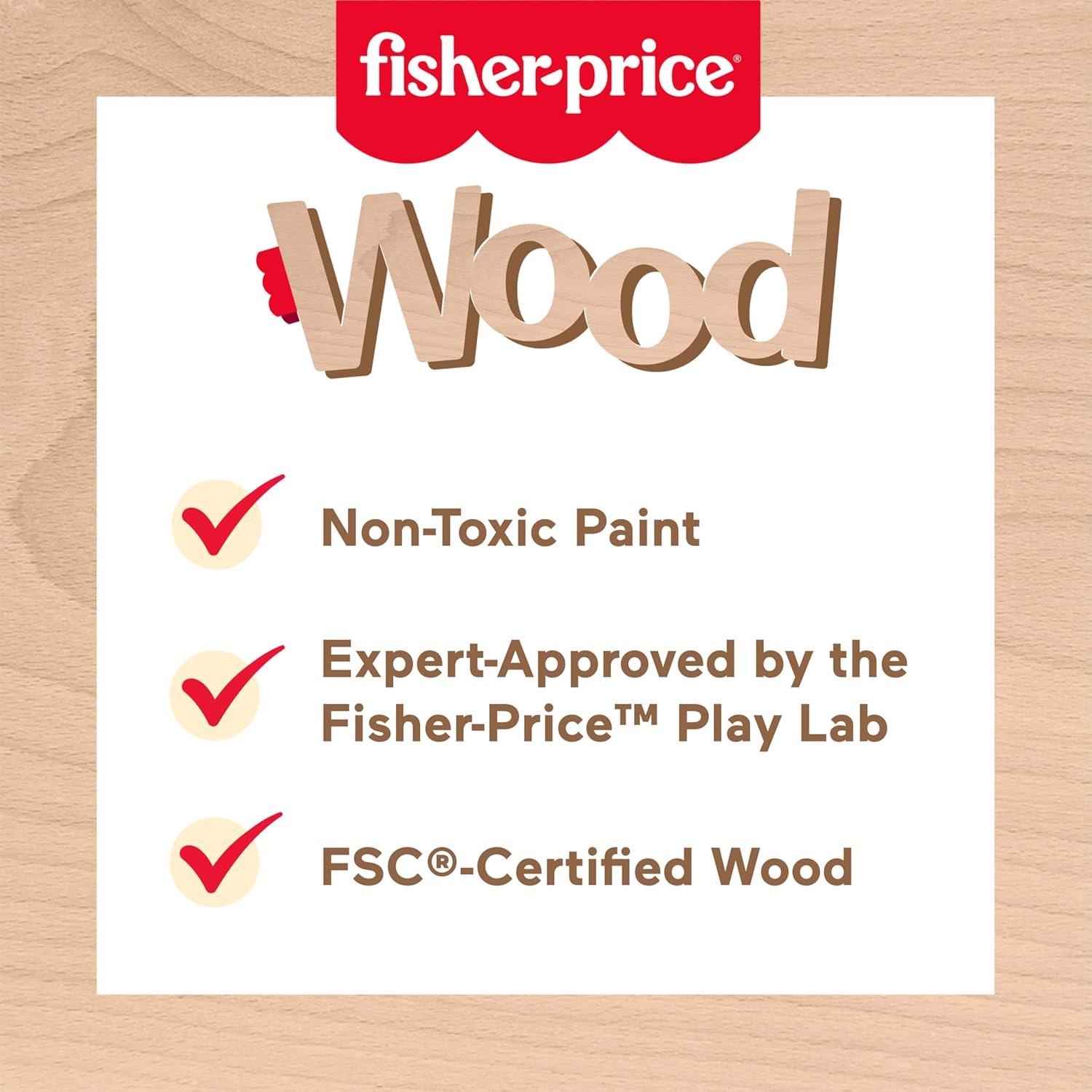 imageFisherPrice Wood Baby Playmat Lay ampamp Play Deluxe Activity Gym with Wooden Frame ampamp Tummy Time Sensory Toys for Newborns 0 Months Amazon Exclusive