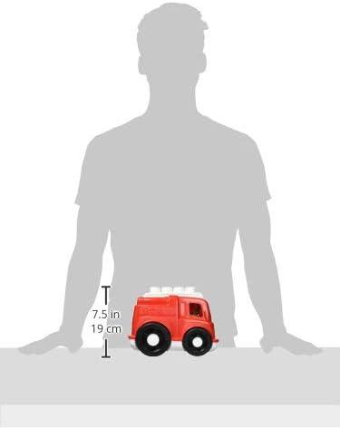 imageMEGA BLOKS First Builders Toddler Building Blocks Toy Set Freddy Firetruck with 6 Pieces and Storage 1 Figure Red Ages 1 Years