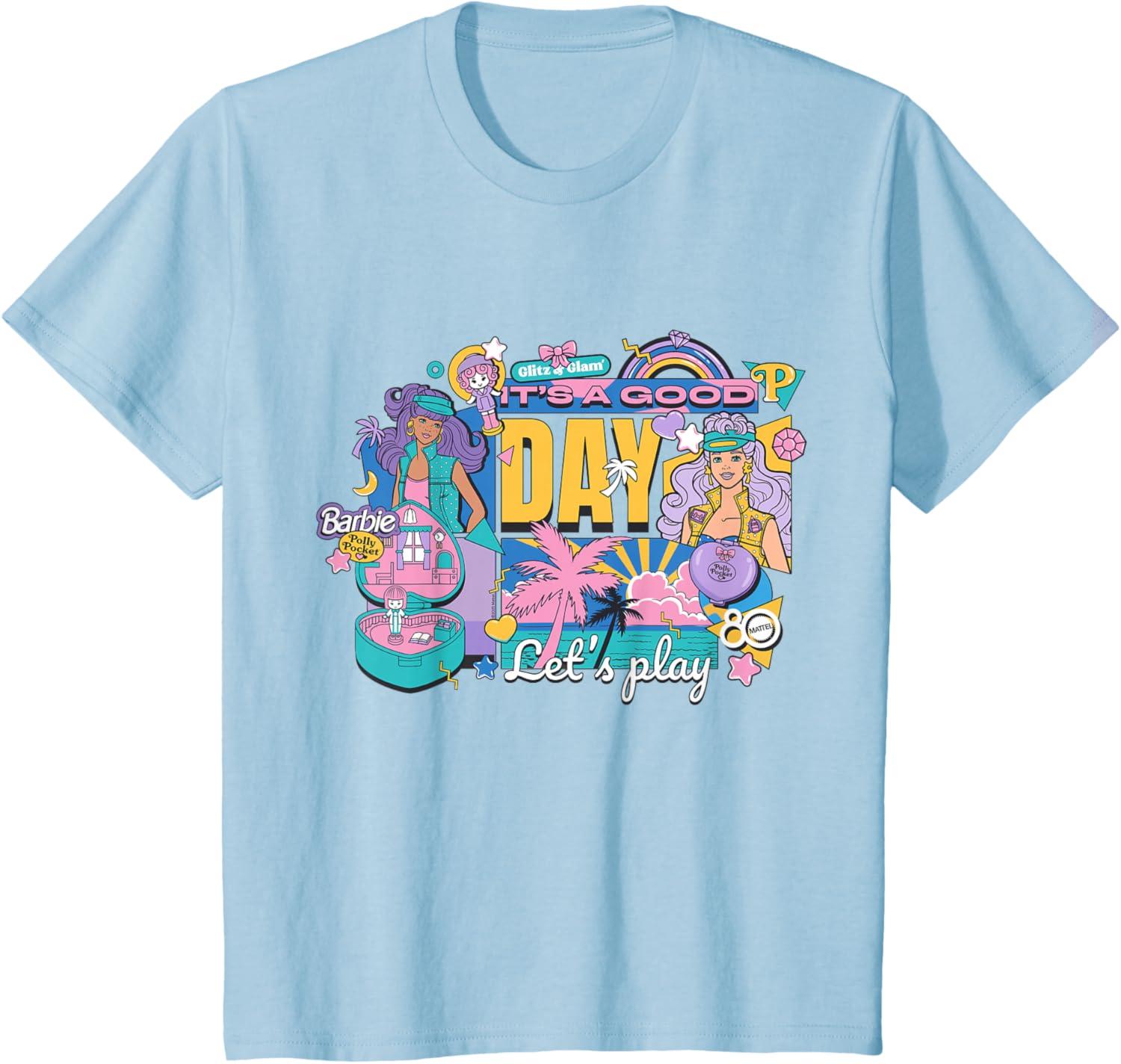 imageMattel 80th Its a Good Day Lets Play TShirtBaby Blue