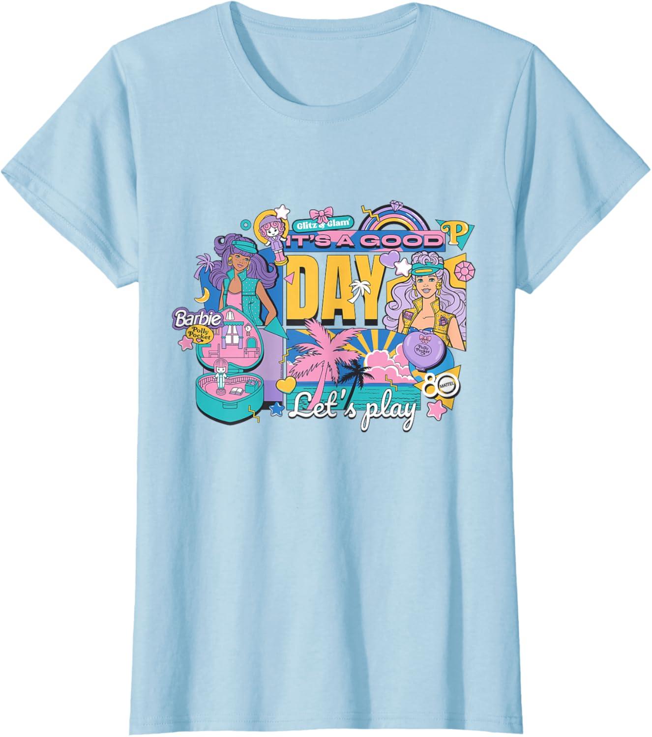 imageMattel 80th Its a Good Day Lets Play TShirtBaby Blue