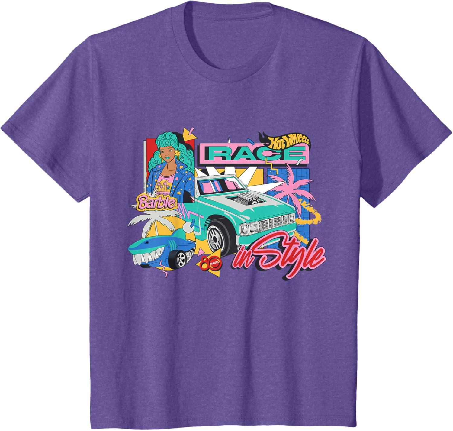 imageMattel 80th Race in Style TShirtPurple Heather