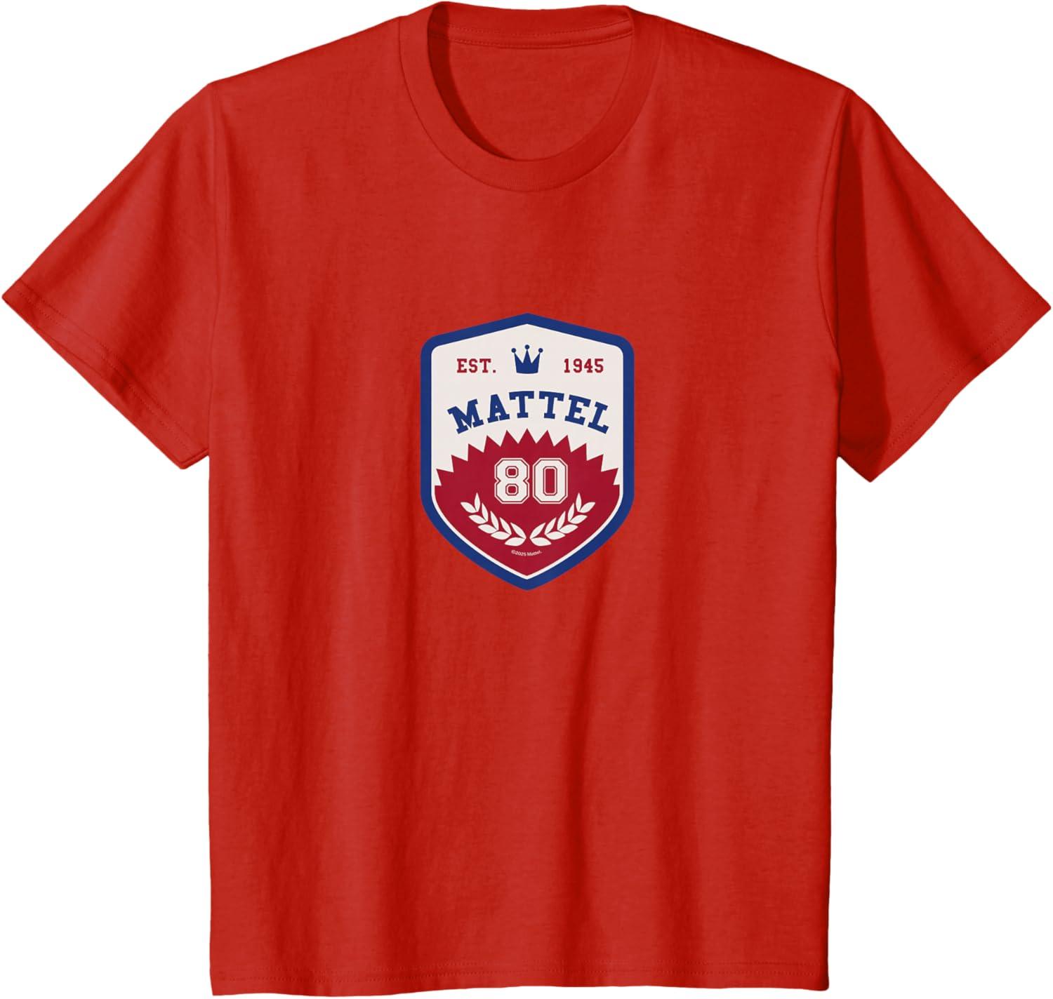 imageMattel 80th Varsity Badge TShirtRed