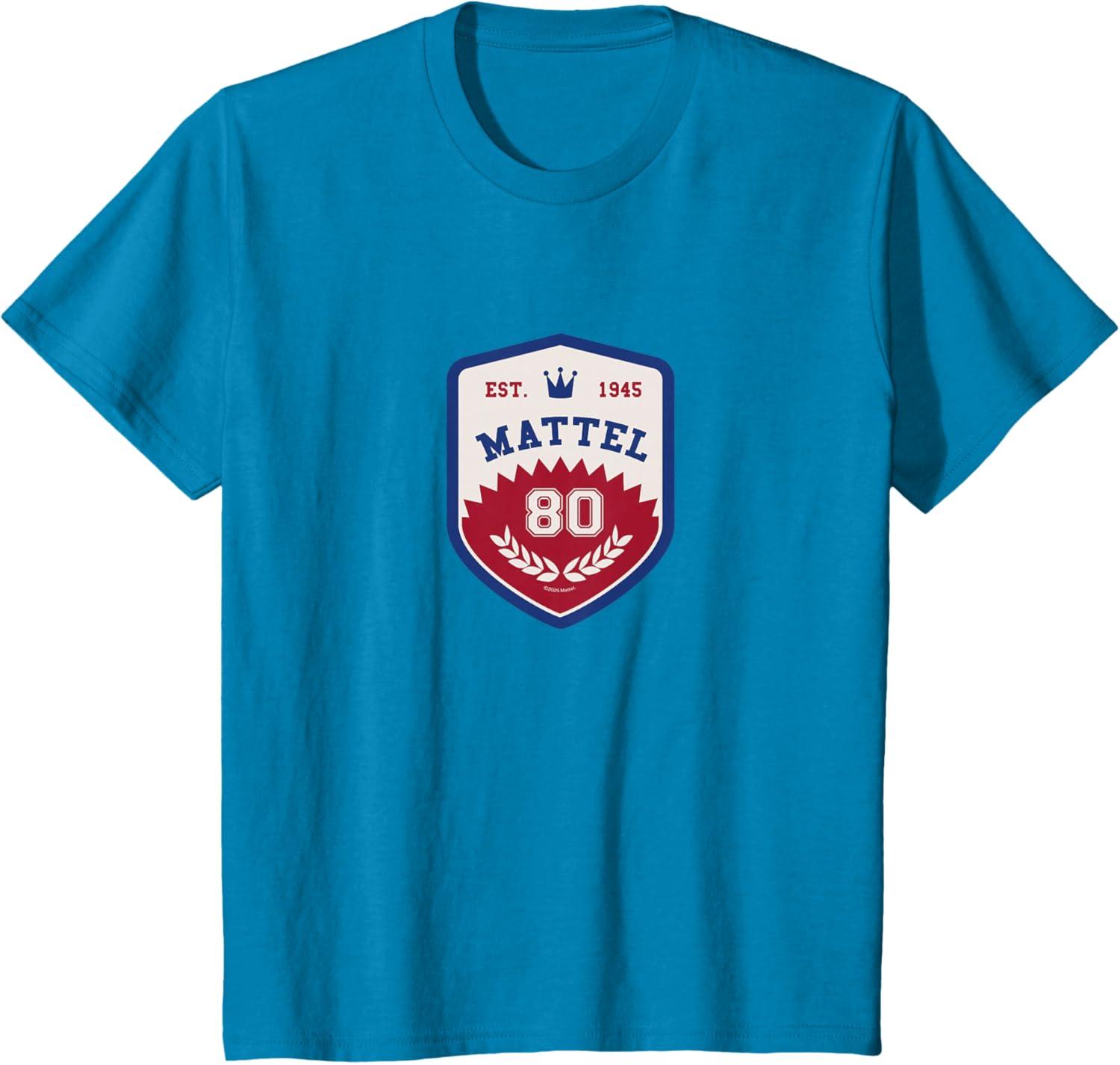 imageMattel 80th Varsity Badge TShirtSapphire Blue