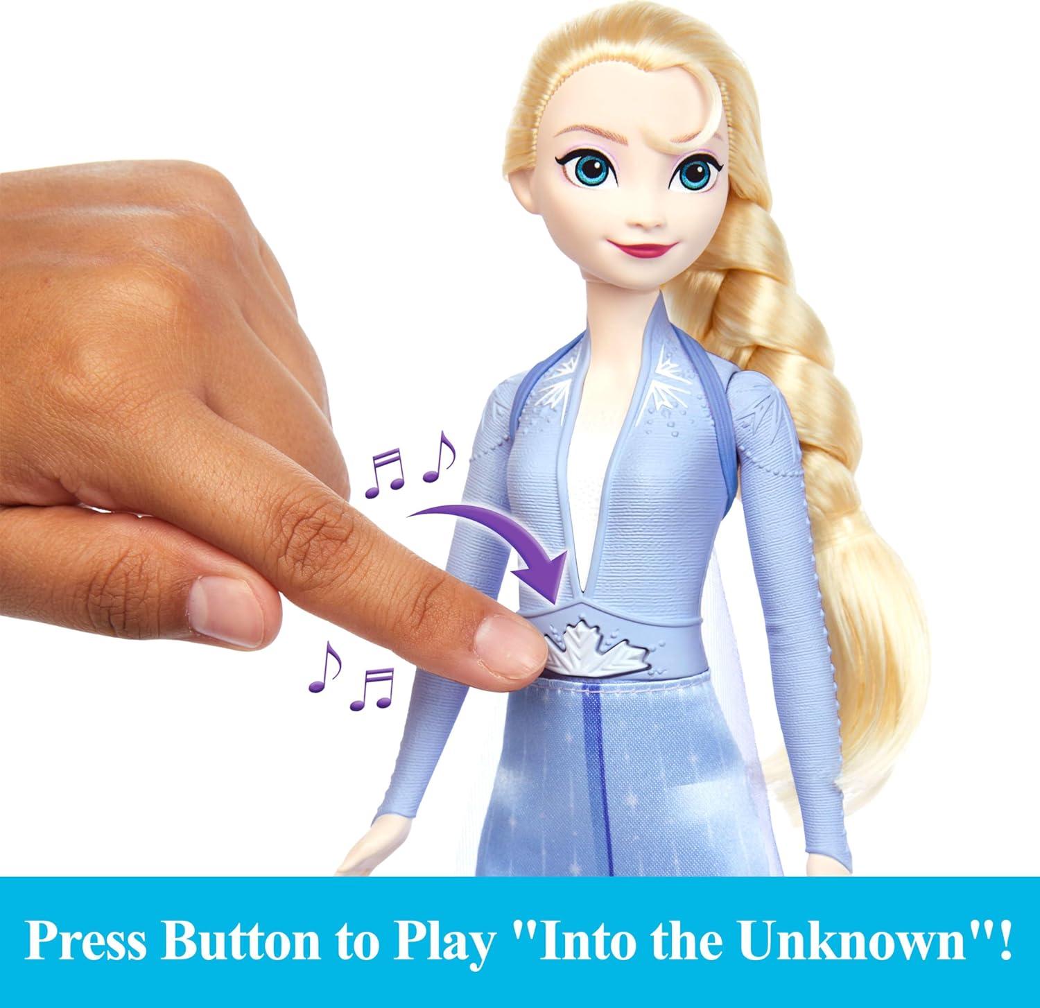 imageMattel Disney Frozen Toys Singing Elsa Doll in Signature Clothing Sings Let It Go from The Disney Movie FrozenAdventure Elsa