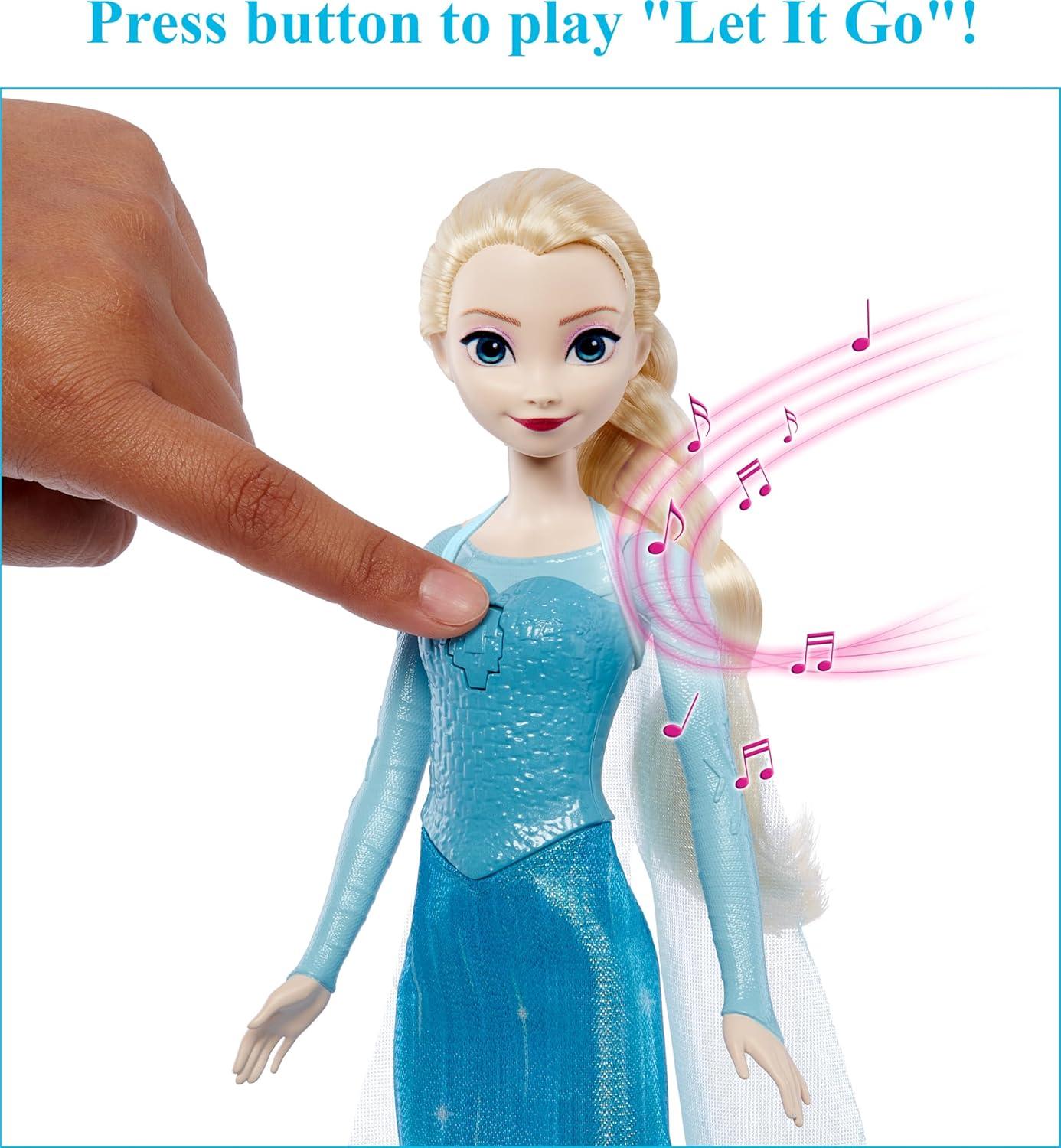 imageMattel Disney Frozen Toys Singing Elsa Doll in Signature Clothing Sings Let It Go from The Disney Movie FrozenSignature Elsa