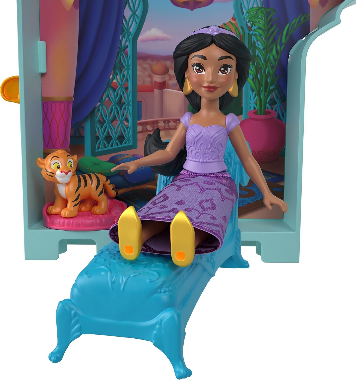 imageMattel Disney Princess Toys Storytime Stackers Belles Castle Stackable Doll House with Small Doll ampamp 9 Pieces Inspired by The Disney MovieJasmine