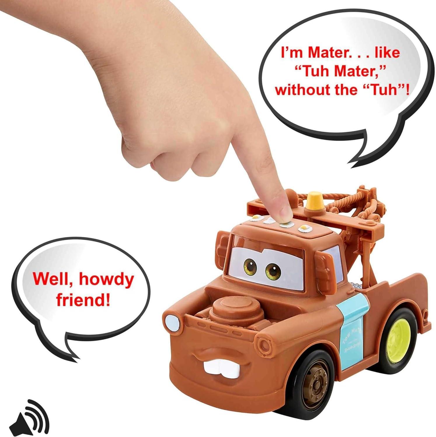 imageMattel Disney and Pixar Cars Track Talkers Mater Vehicle 55in Talking Movie Toy with Sound Effects Collectible Character Car Gift for Kids ampamp Collectors Ages 3 Years Old ampamp Up