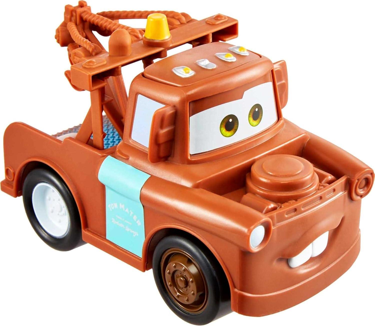 imageMattel Disney and Pixar Cars Track Talkers Mater Vehicle 55in Talking Movie Toy with Sound Effects Collectible Character Car Gift for Kids ampamp Collectors Ages 3 Years Old ampamp Up