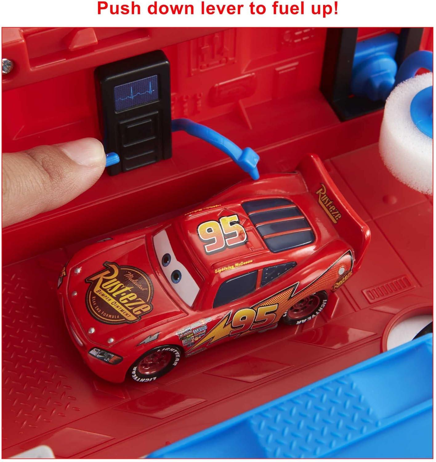 imageMattel Disney and Pixar Cars Transforming Mack Playset 2in1 Toy Truck ampamp TuneUp Station with Launcher Lift ampamp More MovieInspired Graphics Gift for Kids Ages 4 Years Old ampamp UpPlayset