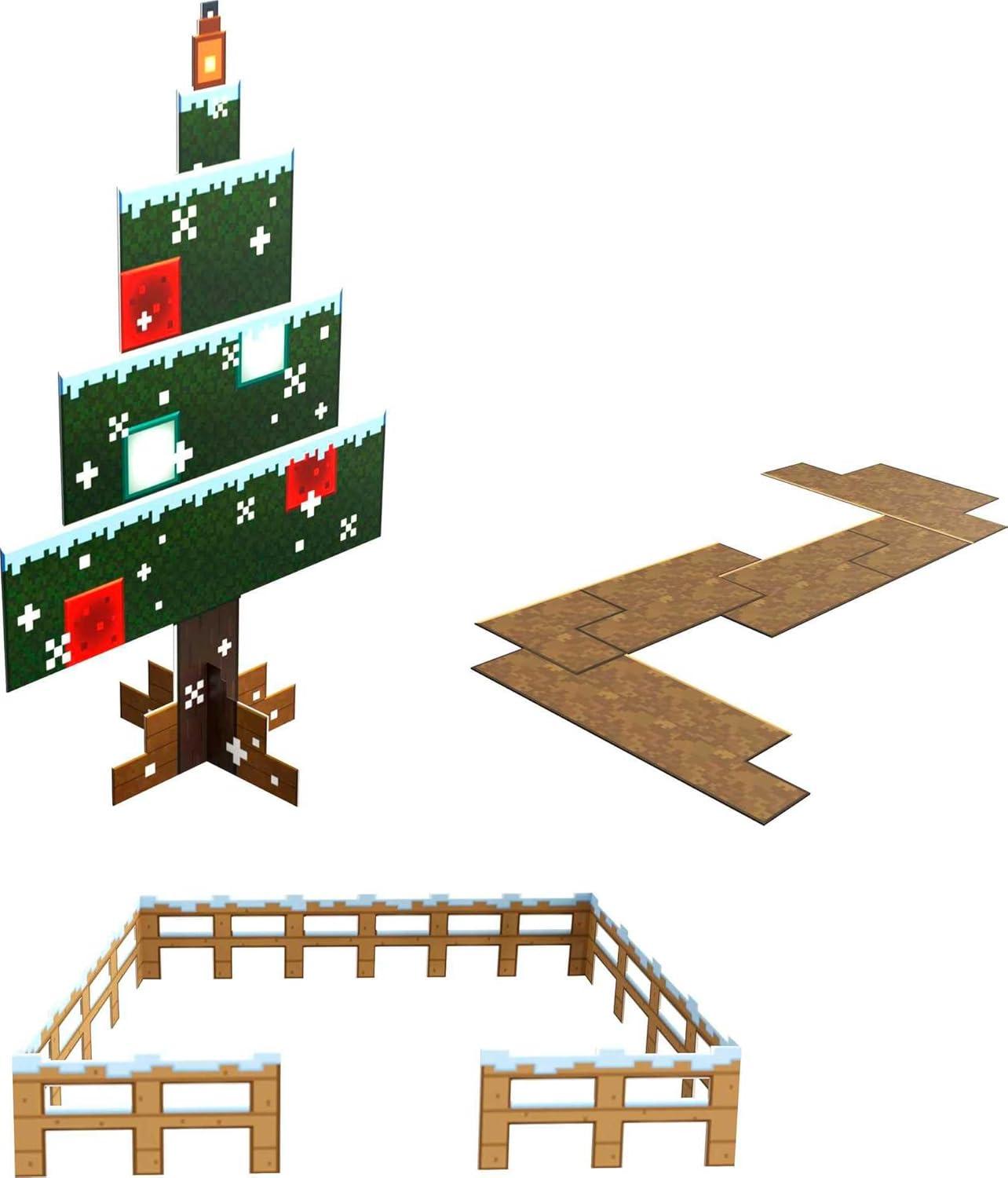 imageMattel Minecraft Mob Head Minis Advent Calendar with 24 Surprises Including 6 Figures ampamp Accessories Holiday Toy