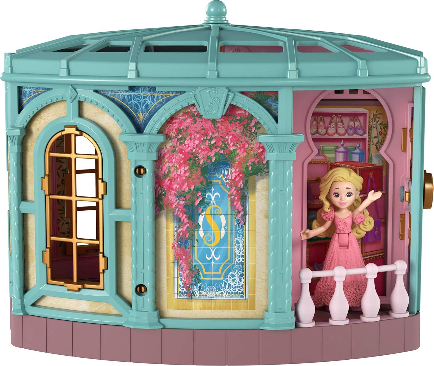 imageMattel Universal Pictures Wicked So Popular Dorm Small Doll Playset with 3 Play Spaces ampamp 9 Accessories Inspired by The Movie
