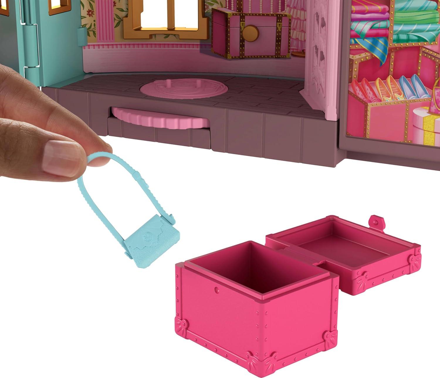 imageMattel Universal Pictures Wicked So Popular Dorm Small Doll Playset with 3 Play Spaces ampamp 9 Accessories Inspired by The Movie