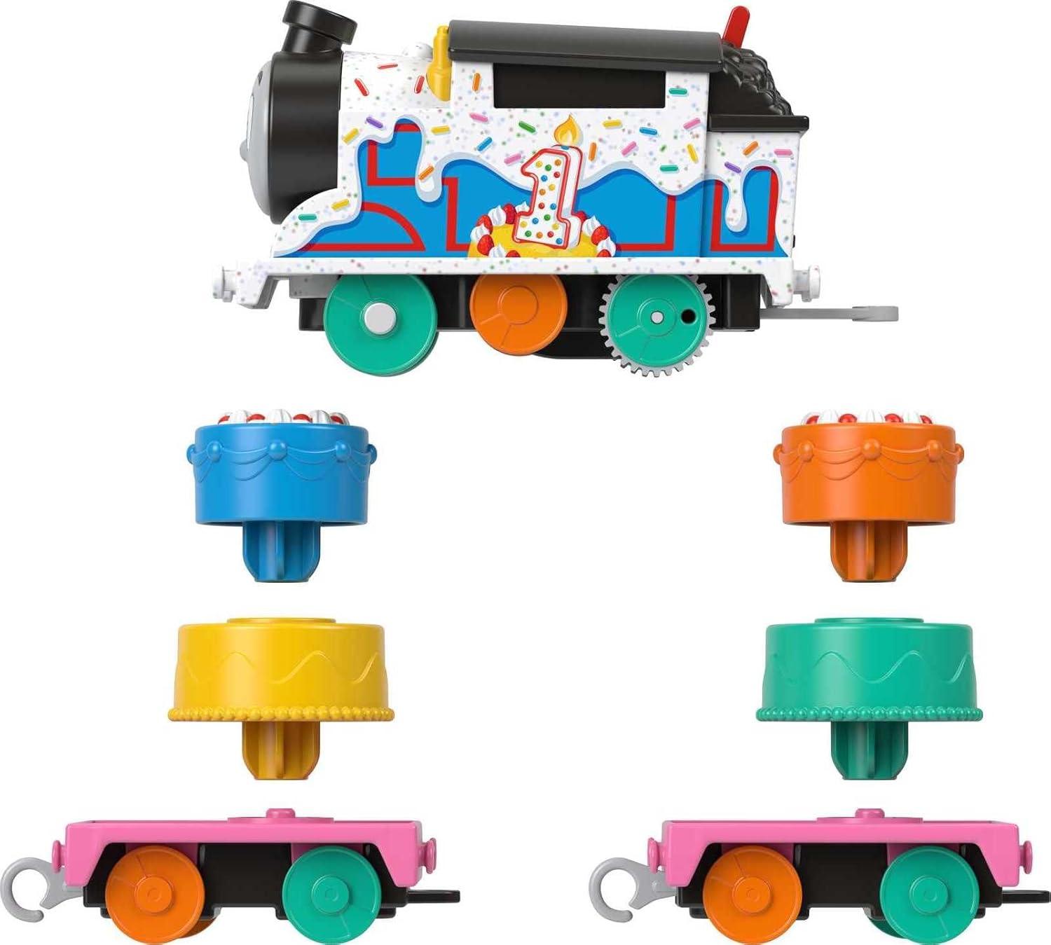 imageThomas ampamp Friends Motorized Toy Train Wobbly Cake Thomas Engine with Cargo Cars ampamp Pieces for Pretend Play Preschool KidsAges 3 YearsThomas Celebration