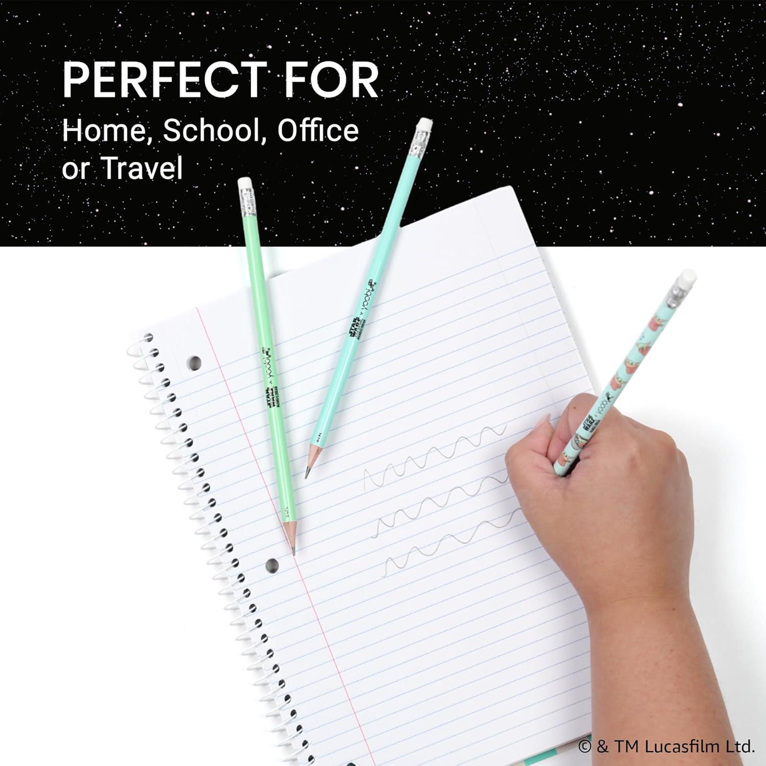 imageYoobi Barbie X 2 Pencils PreSharpened Pencils with Pink Erasers in Cute Pastel ampamp Metallic Colors with the Iconic Barbie Logo Gift for Kids ampamp Adults 2 Packs of 24Star Wars