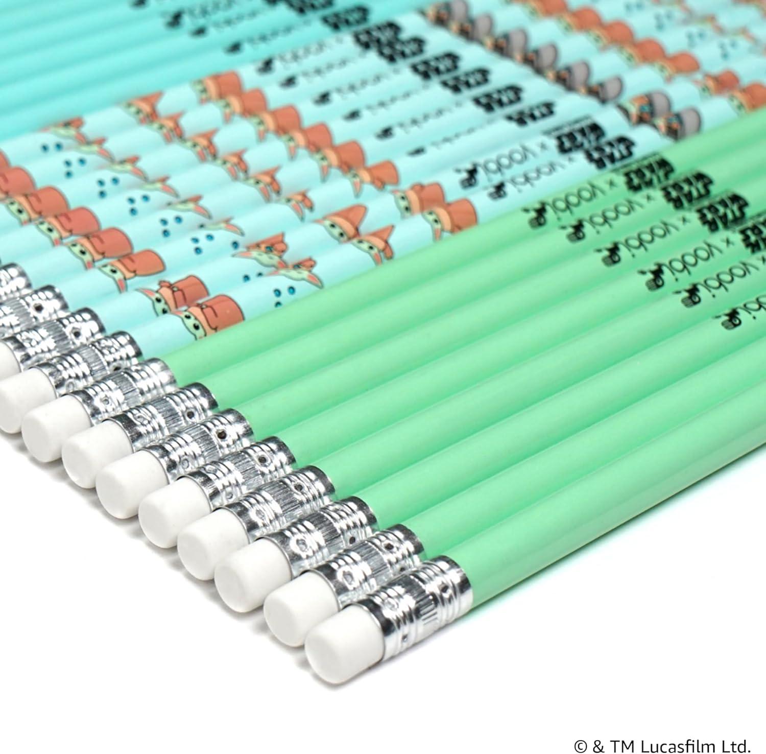 imageYoobi Barbie X 2 Pencils PreSharpened Pencils with Pink Erasers in Cute Pastel ampamp Metallic Colors with the Iconic Barbie Logo Gift for Kids ampamp Adults 2 Packs of 24Star Wars