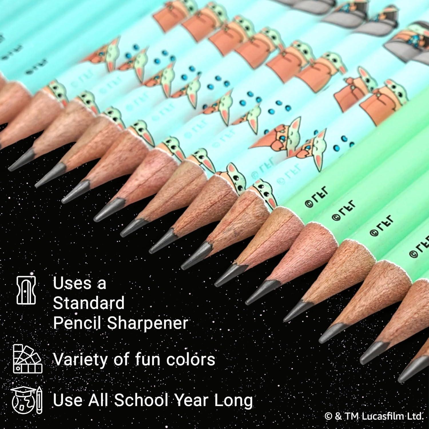 imageYoobi Barbie X 2 Pencils PreSharpened Pencils with Pink Erasers in Cute Pastel ampamp Metallic Colors with the Iconic Barbie Logo Gift for Kids ampamp Adults 2 Packs of 24Star Wars
