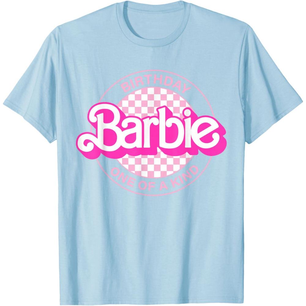imageBarbie  Barbie Birthday Classic  One of a Kind TShirtBaby Blue