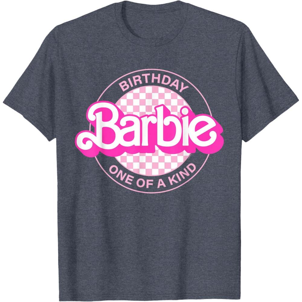 imageBarbie  Barbie Birthday Classic  One of a Kind TShirtHeather Blue