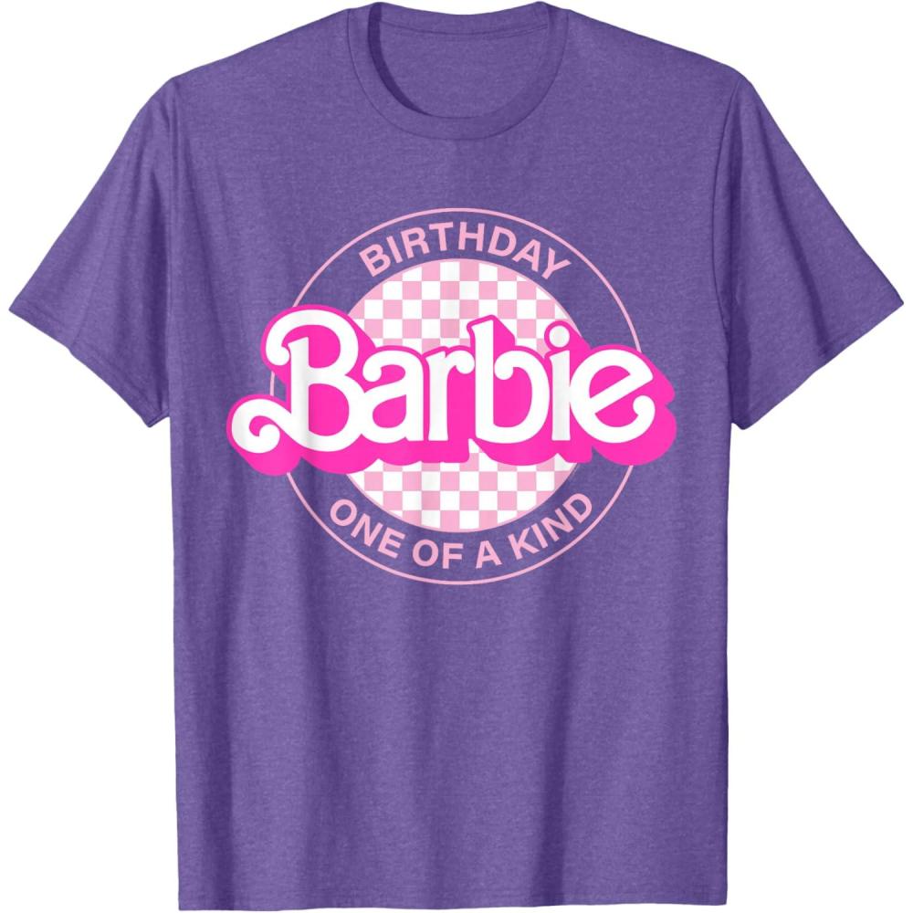 imageBarbie  Barbie Birthday Classic  One of a Kind TShirtPurple Heather