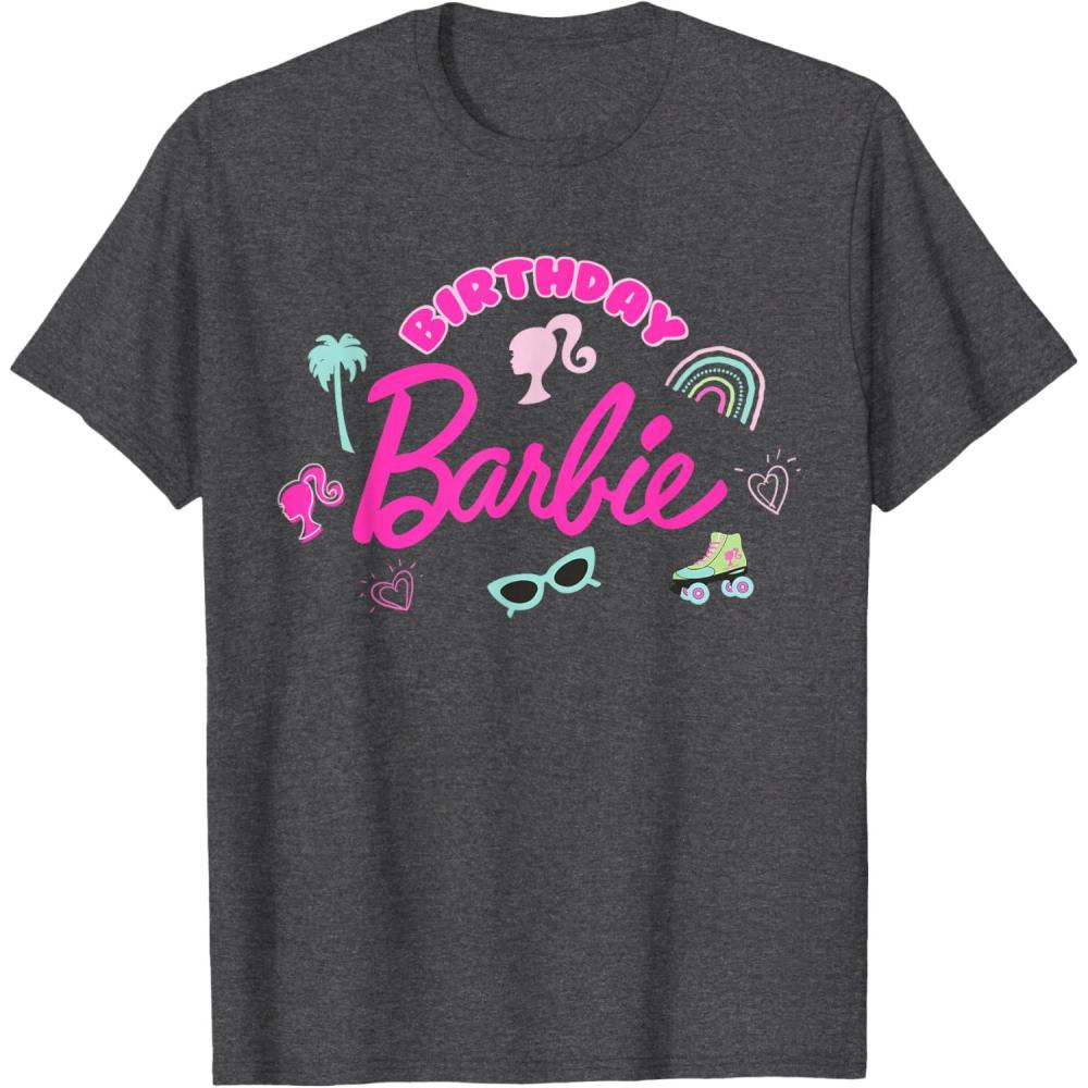 imageBarbie  Birthday Barbie Icons TShirtDark Heather Grey