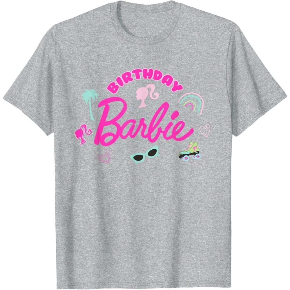 imageBarbie  Birthday Barbie Icons TShirtHeather Grey