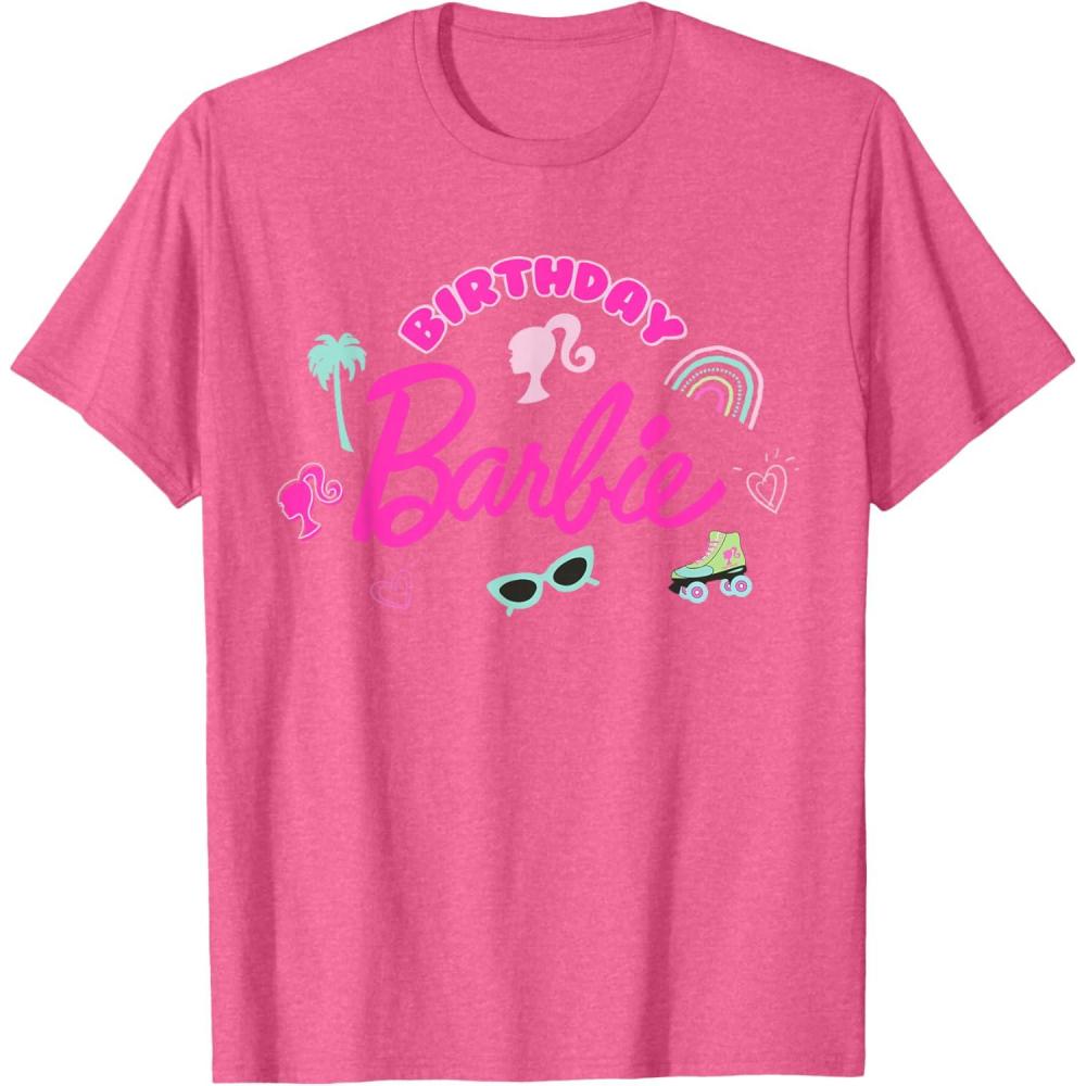imageBarbie  Birthday Barbie Icons TShirtPink Heather
