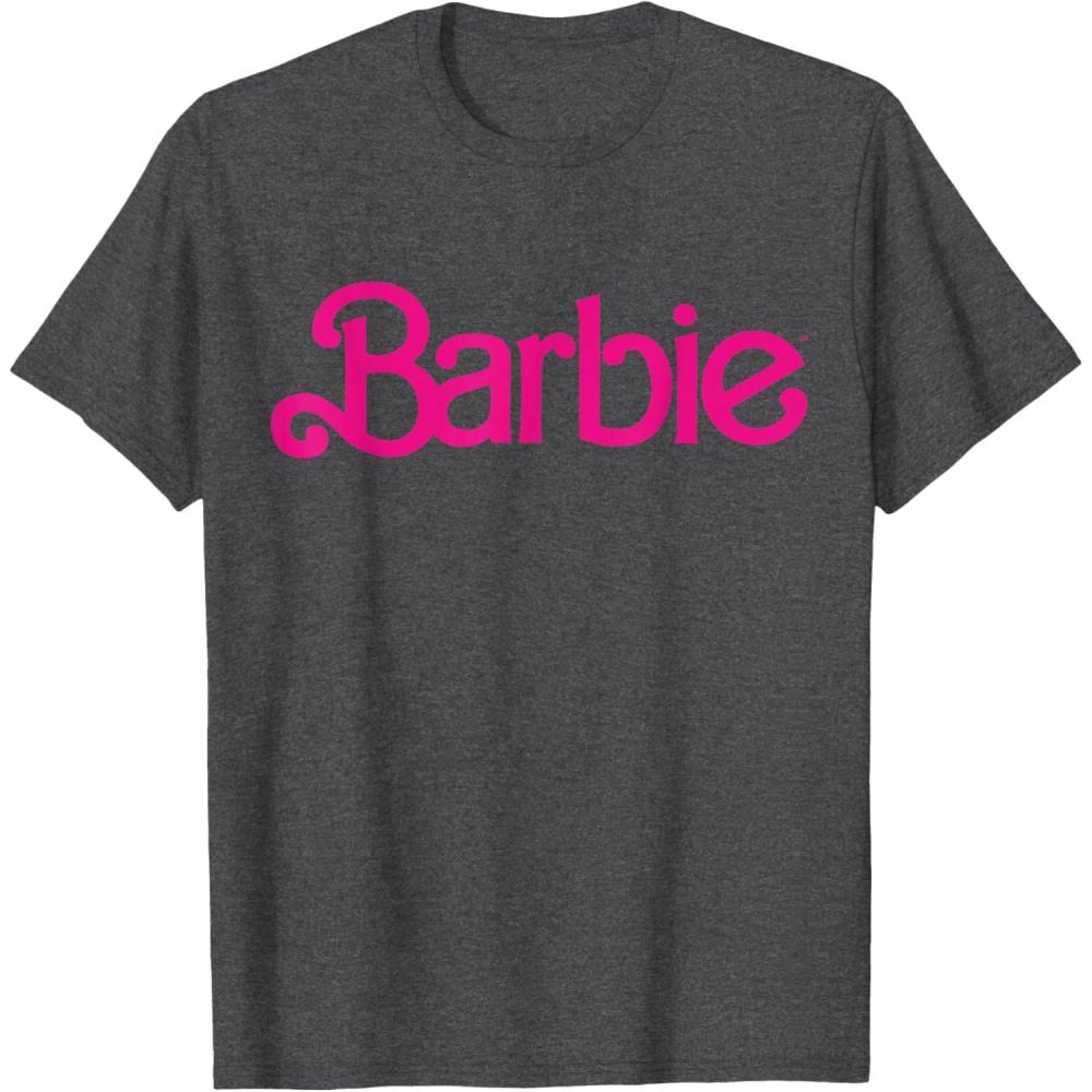 imageBarbie 1980s Logo TShirtDark Heather Grey