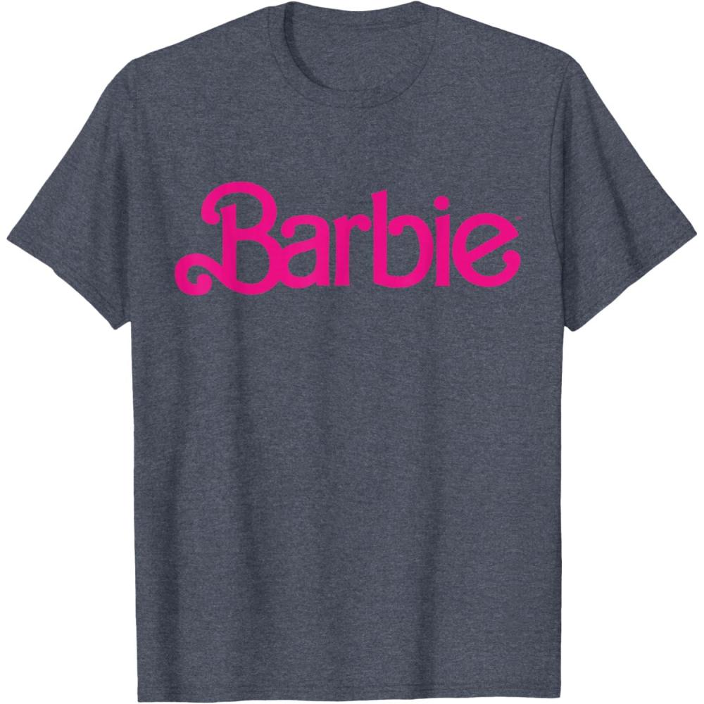 imageBarbie 1980s Logo TShirtHeather Blue