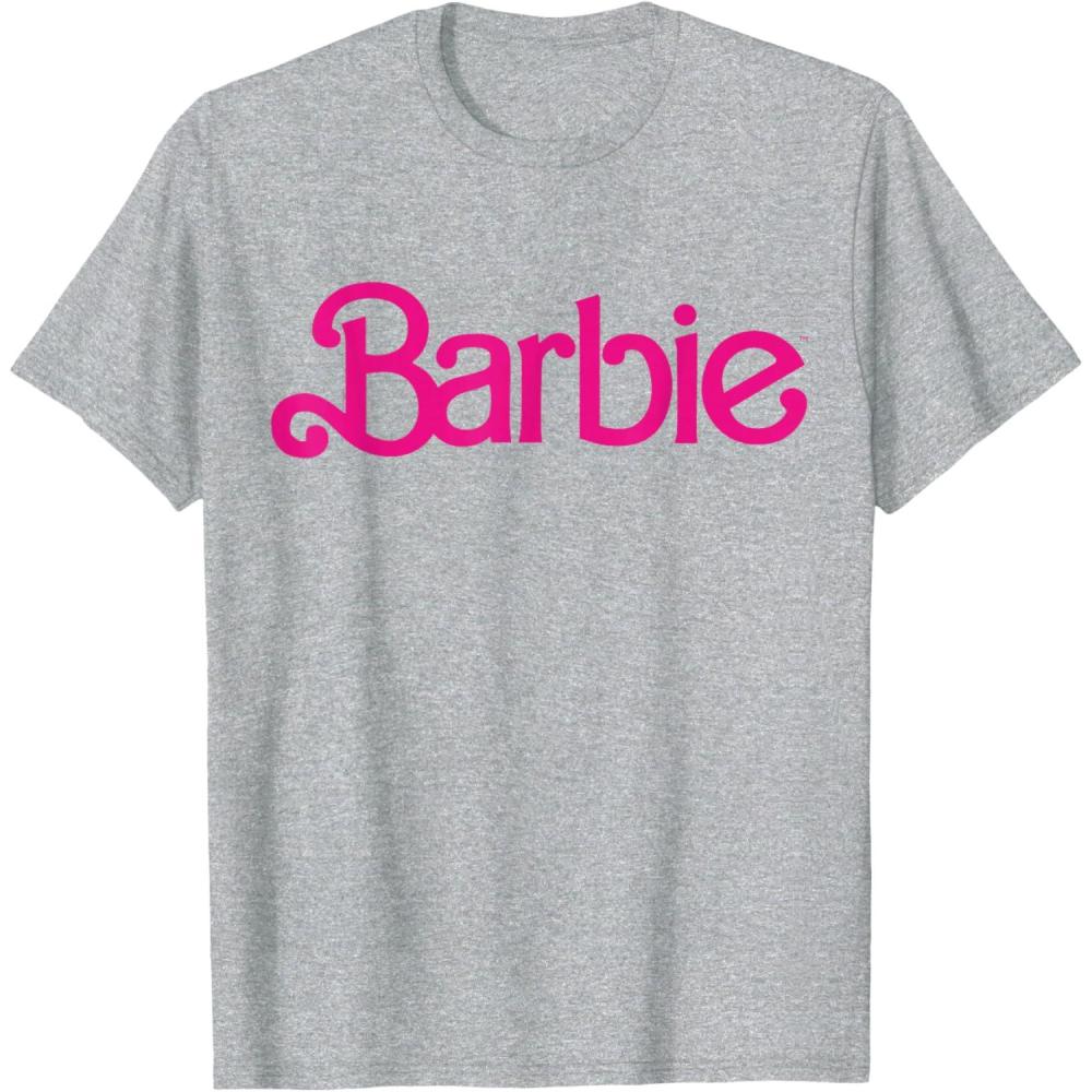 imageBarbie 1980s Logo TShirtHeather Grey
