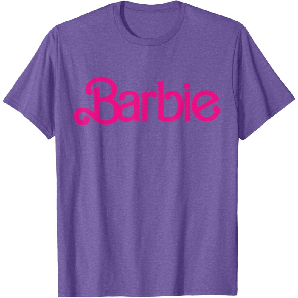 imageBarbie 1980s Logo TShirtPurple Heather
